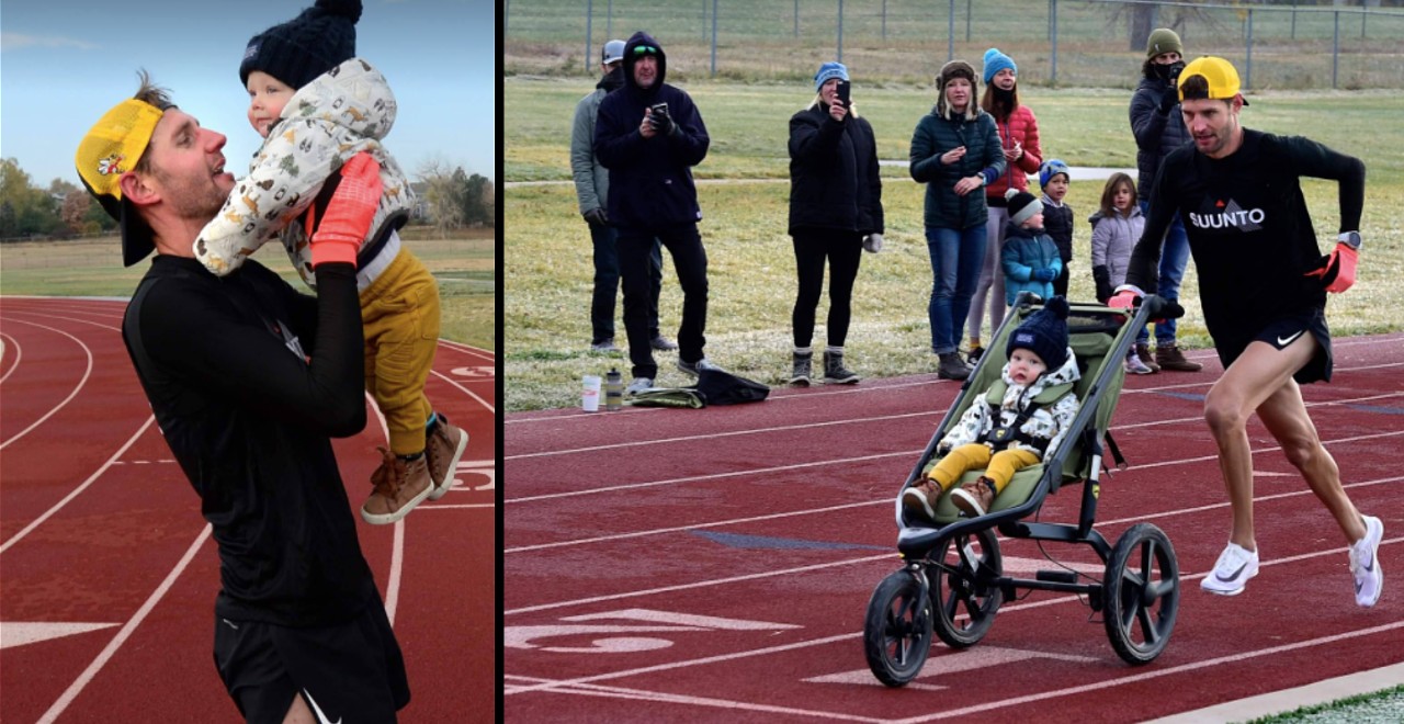 Dad breaks world record fastest mile pushing stroller