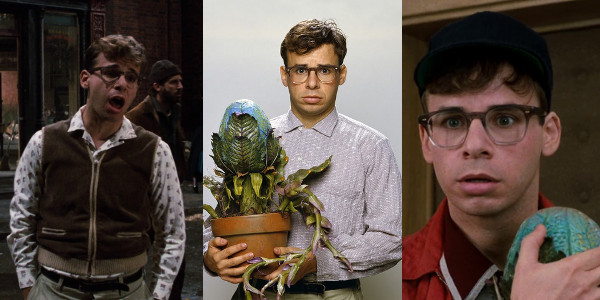 stills of Seymour (played by Rick Moranis) in Little Shop of Horrors