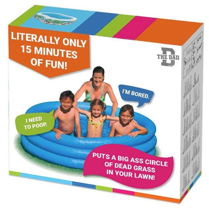 inflatable pool literally only 15 mins of fun