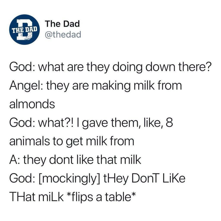 they are making milk from almonds
