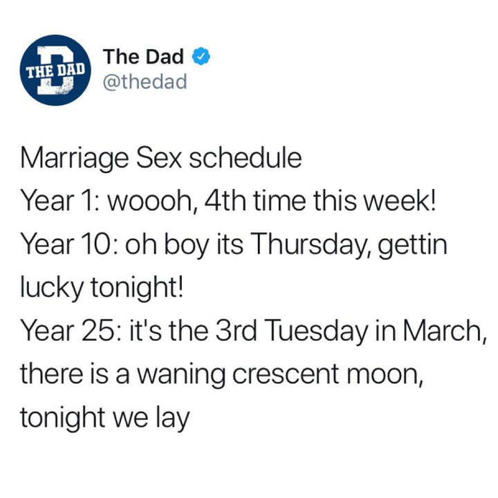 marriage sex schedule