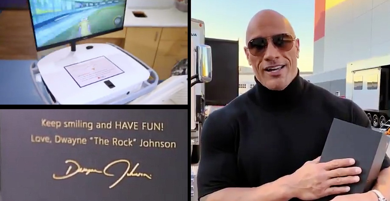 The Rock and Microsoft unite to give children's hospitals Xbox Series X