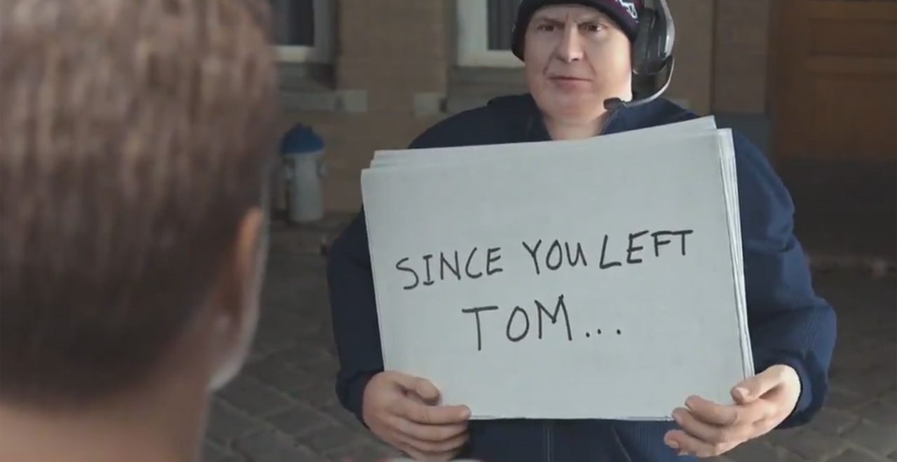 Belichick and Brady in Love Actually