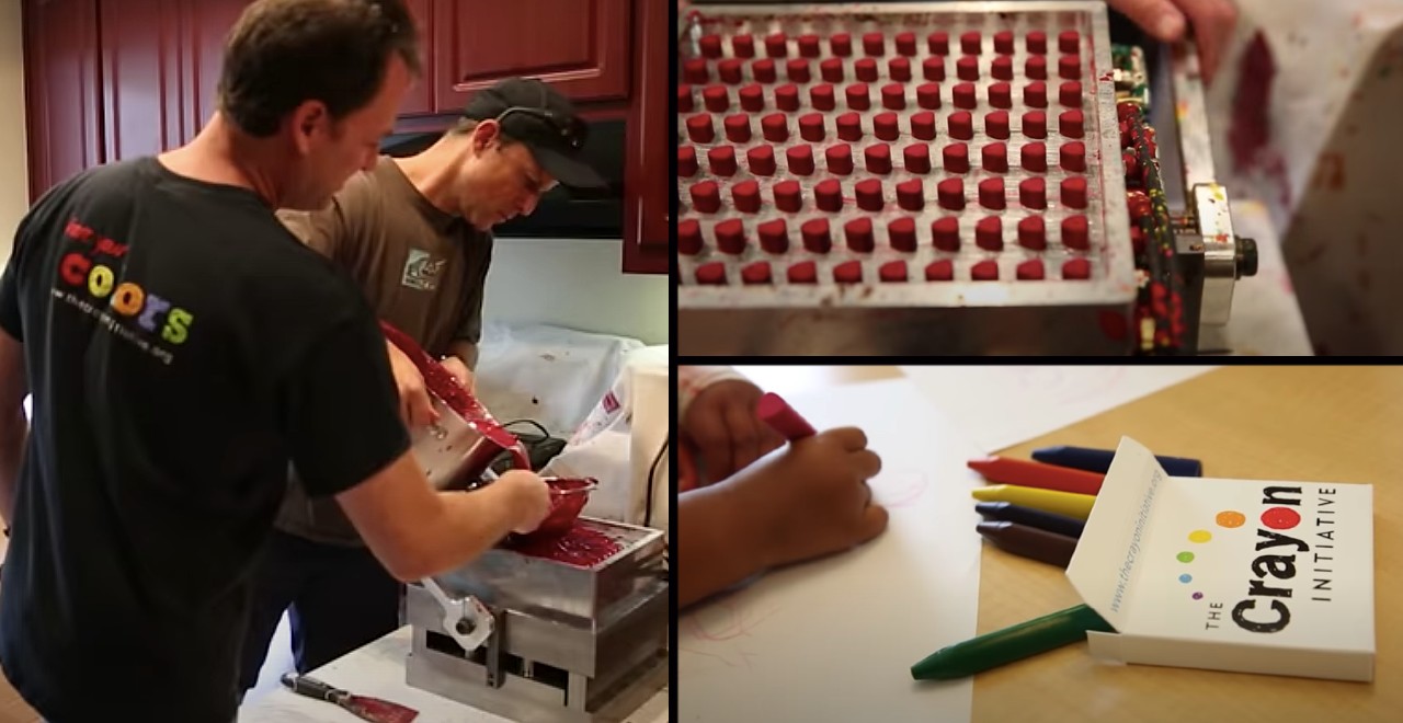 Dad repurposes crayons for hospitalized kids