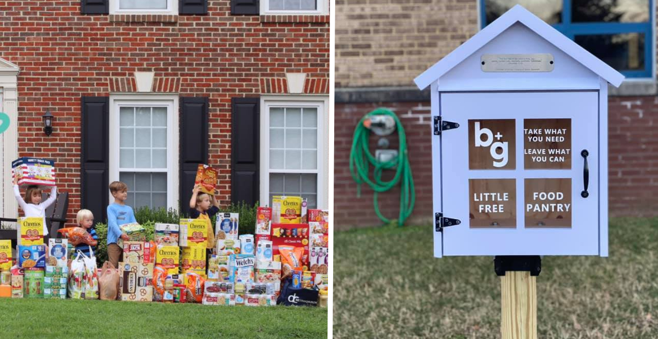 Family Starts Mini Food Pantry