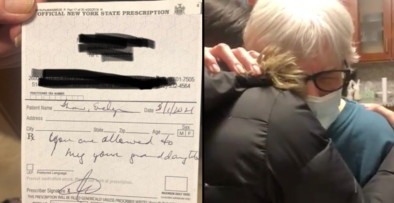 Doctor prescribes grandmother hug from granddaughter