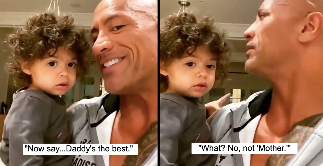 The Rock gives daughter Tiana a pep talk