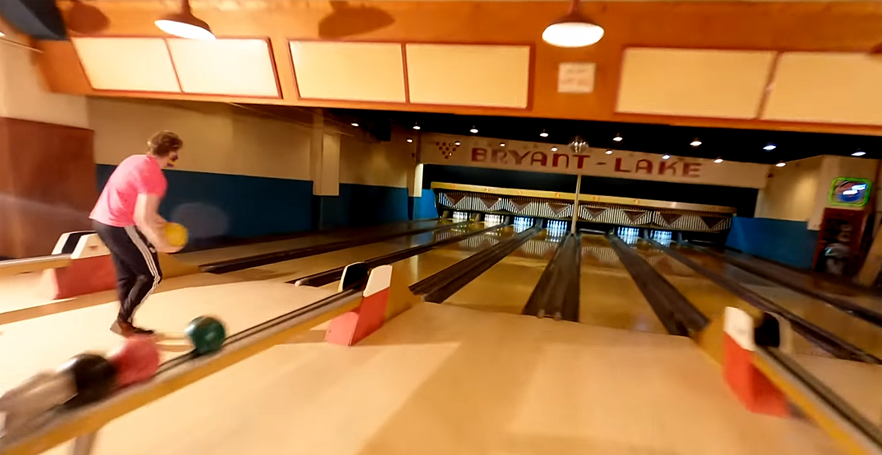 Bowling Alley Drone One Shot