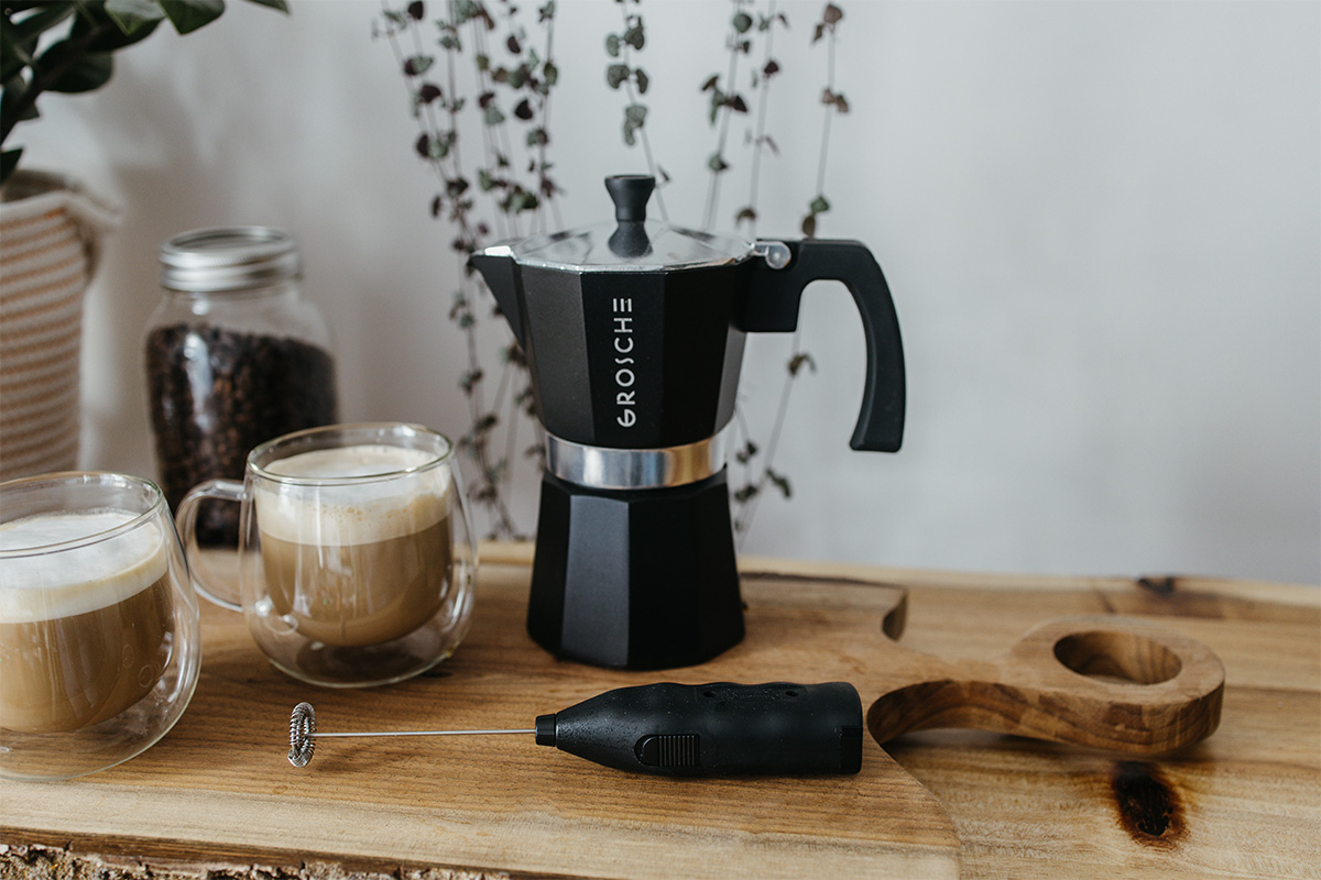 Stovetop Coffee Maker Latte Maker Makes Delicious Coffee Machine Quickly  and Easily Strong Coffee Maker Pot for Travel Argent