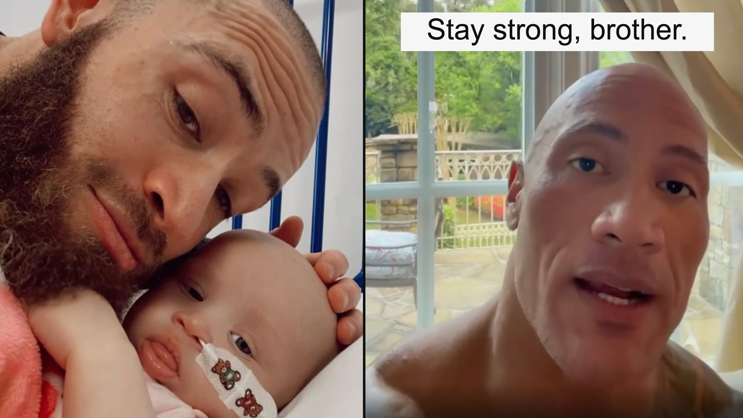 The Rock sends message of support to Ashley Cain during daughter's cancer battle