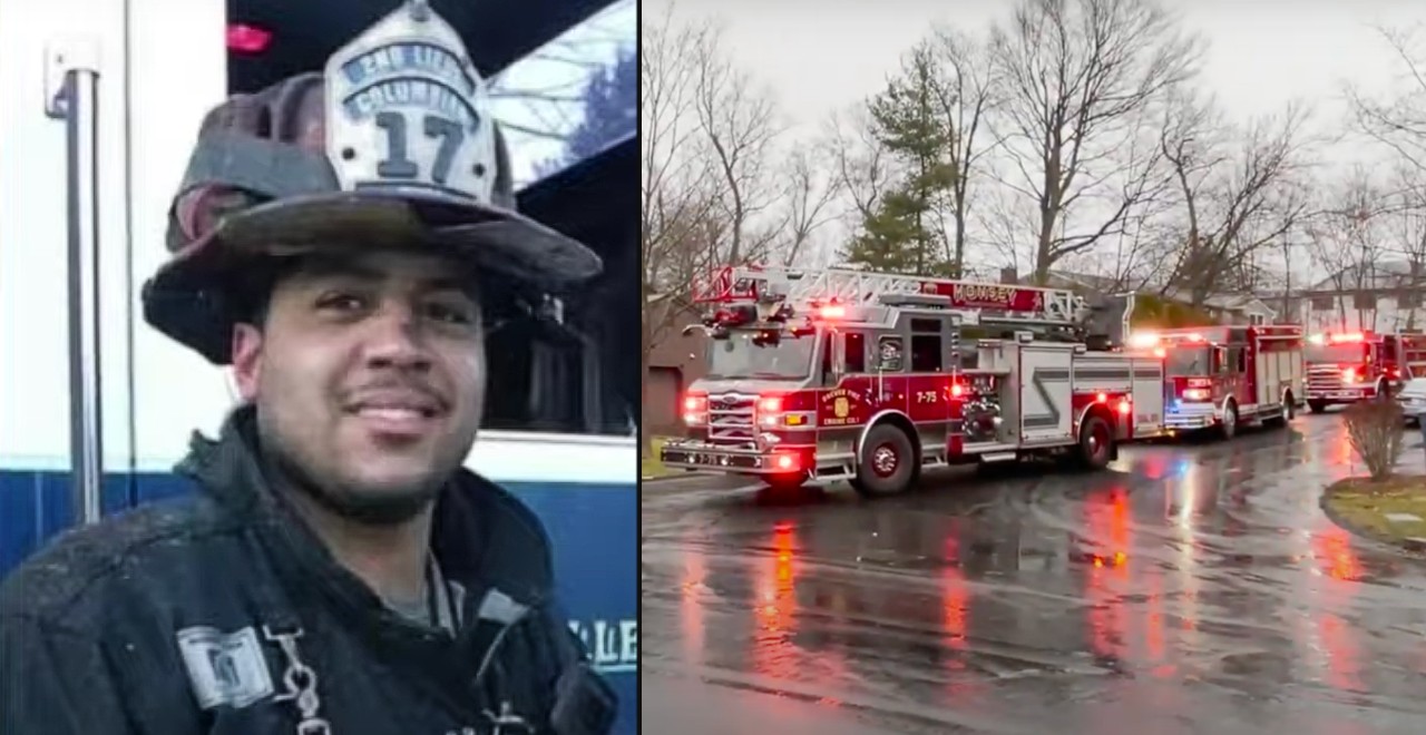 Firefighters hold birthday parade for fallen colleague's son