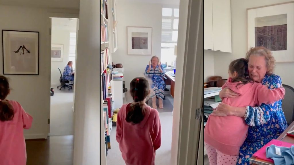 Dad captures touching grandma granddaughter reunion