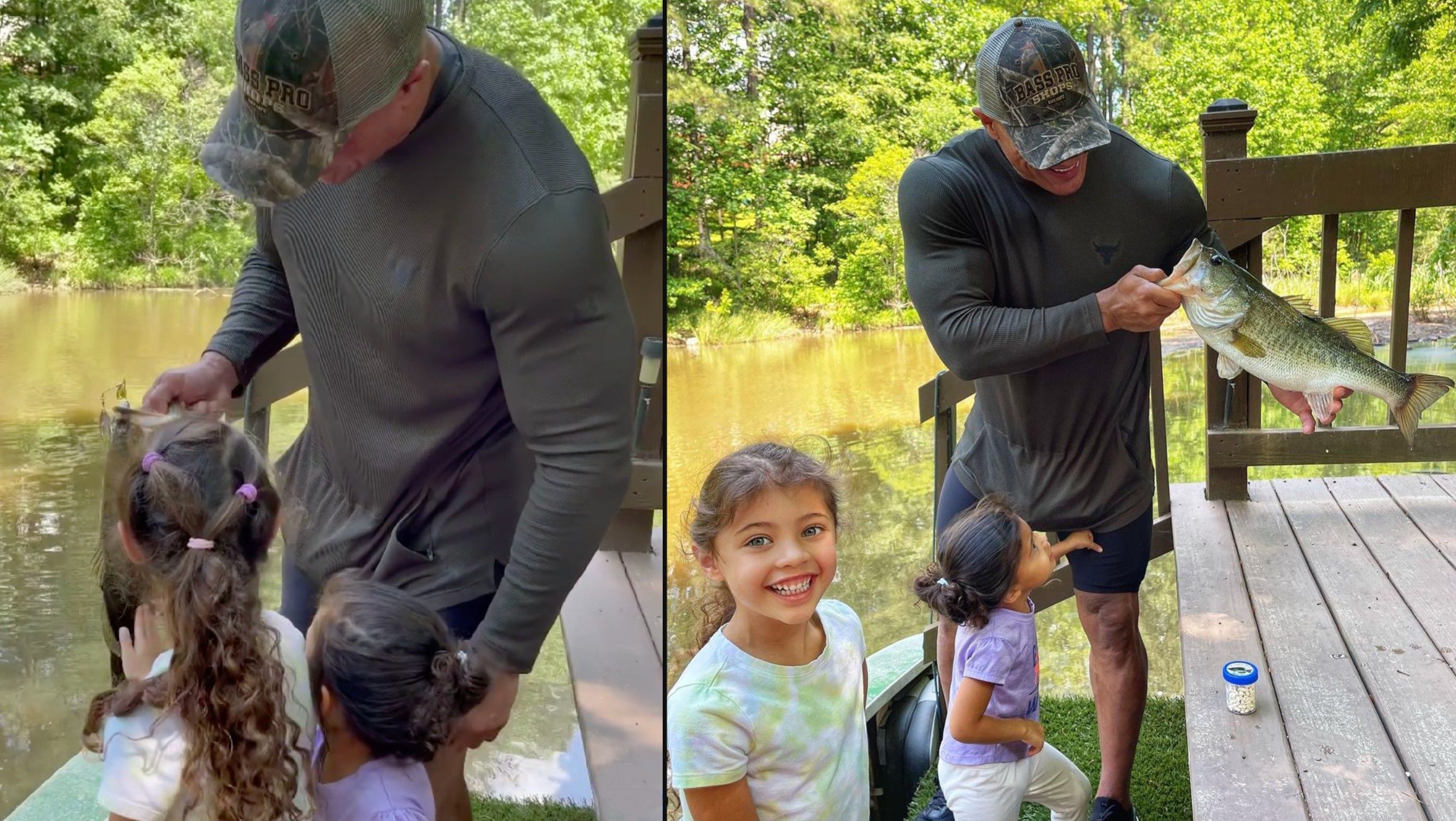 The Rock takes daughters on first fishing trip