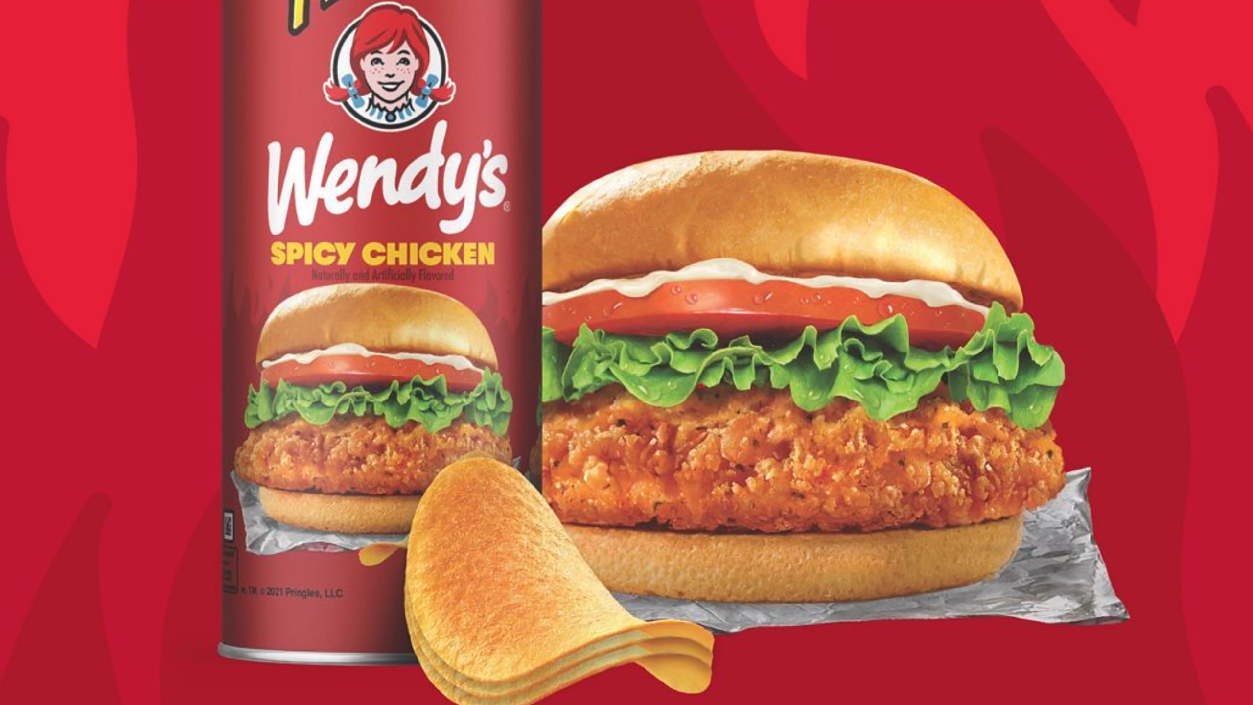 Spicy Chicken Pringles Chips Wendy's