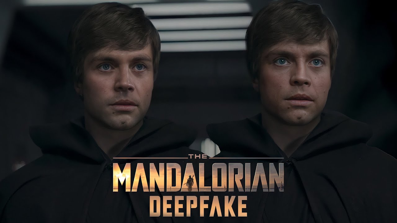 Two versions of Luke Skywalker from Mandalorian