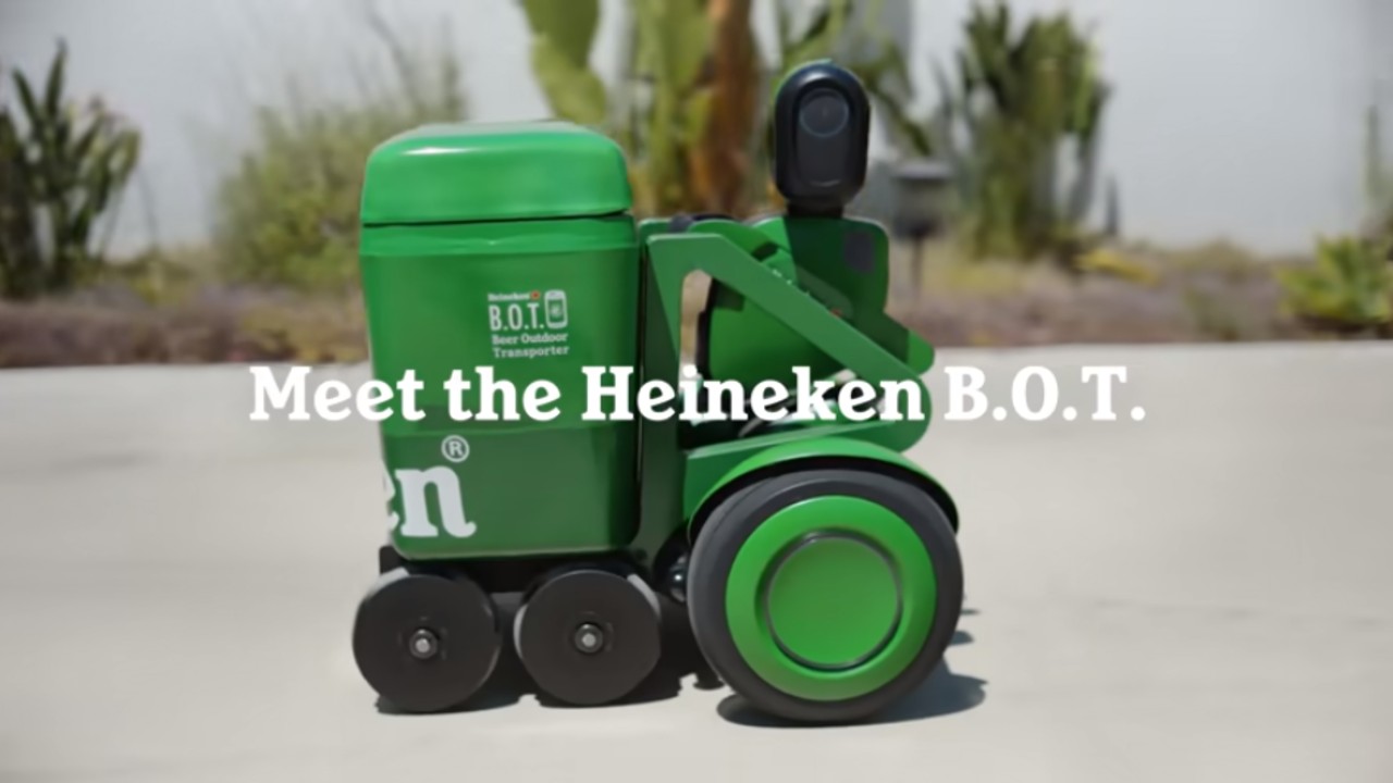 Heineken's Beer Transporting Robot in Action