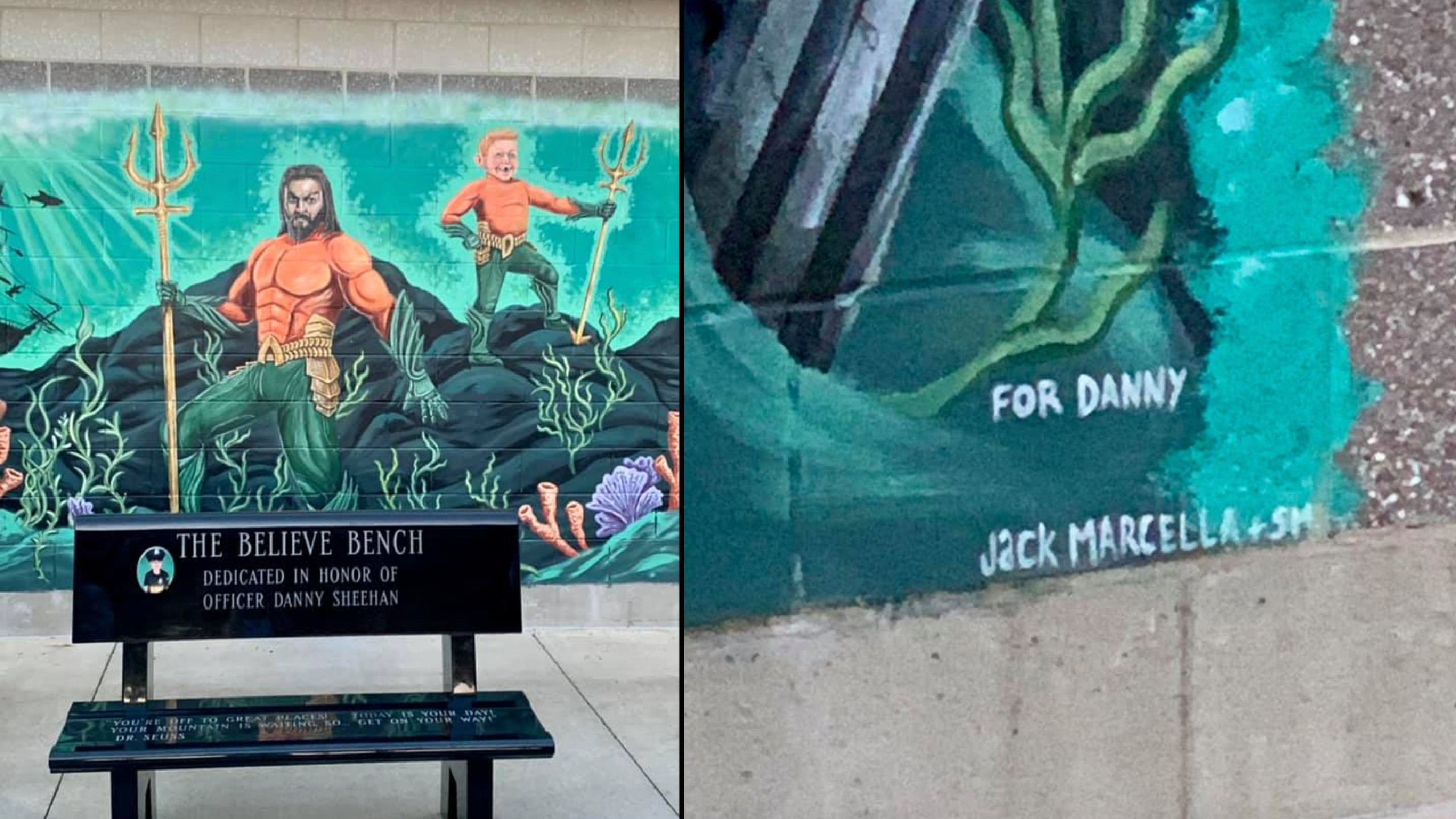 Boys and Girls Club reveals mural of Aquaman and his biggest fan