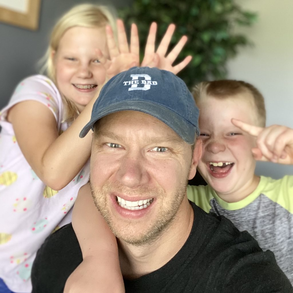 Joel Willis and Kids Working from home