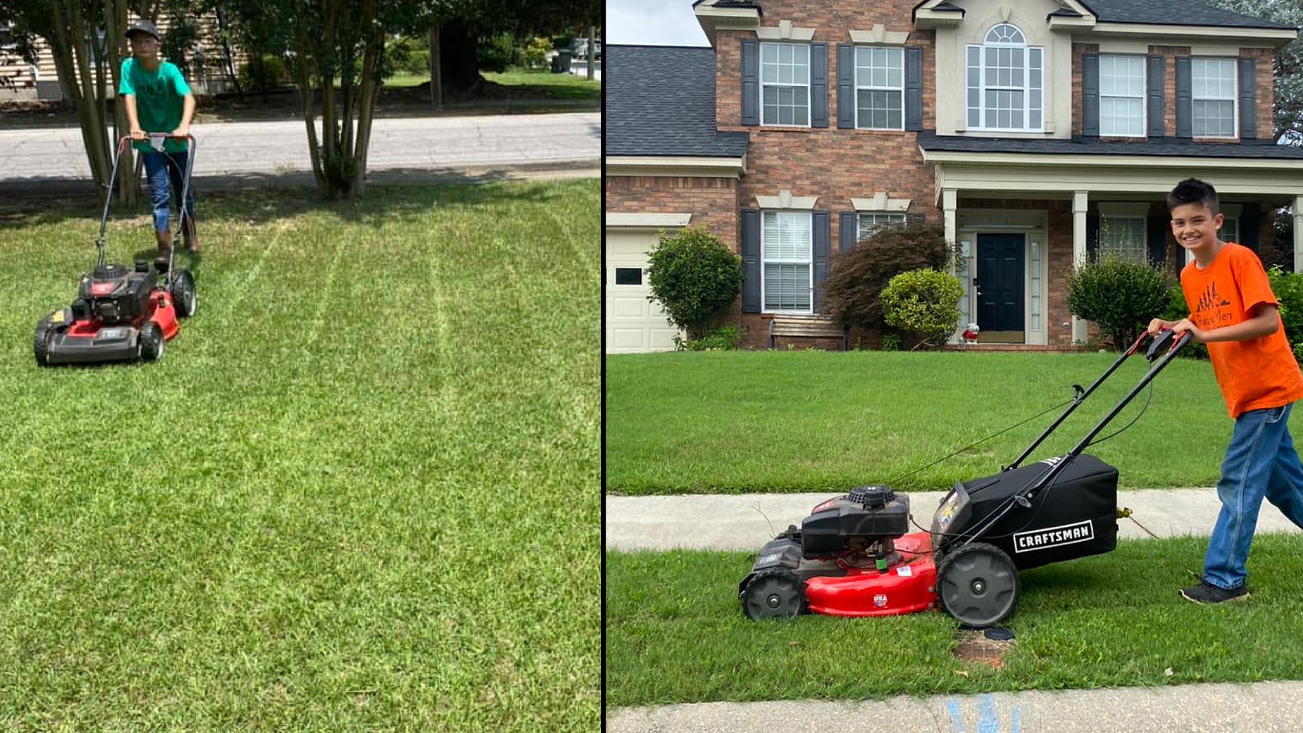 11-Year-Old mows 50 lawns for free