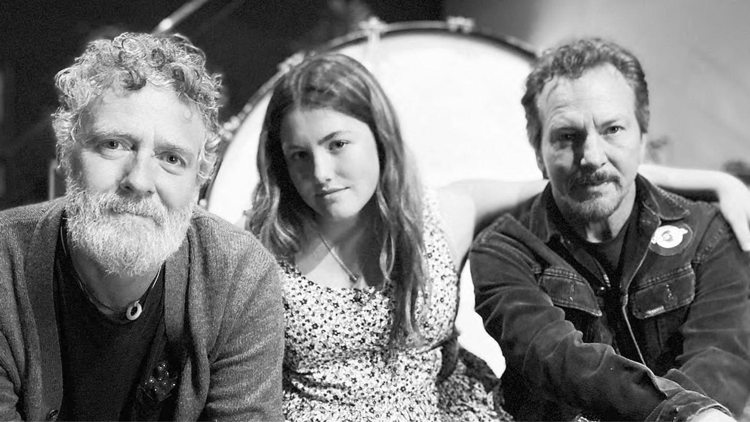 Eddie and Olivia Vedder, with Glen Hansard