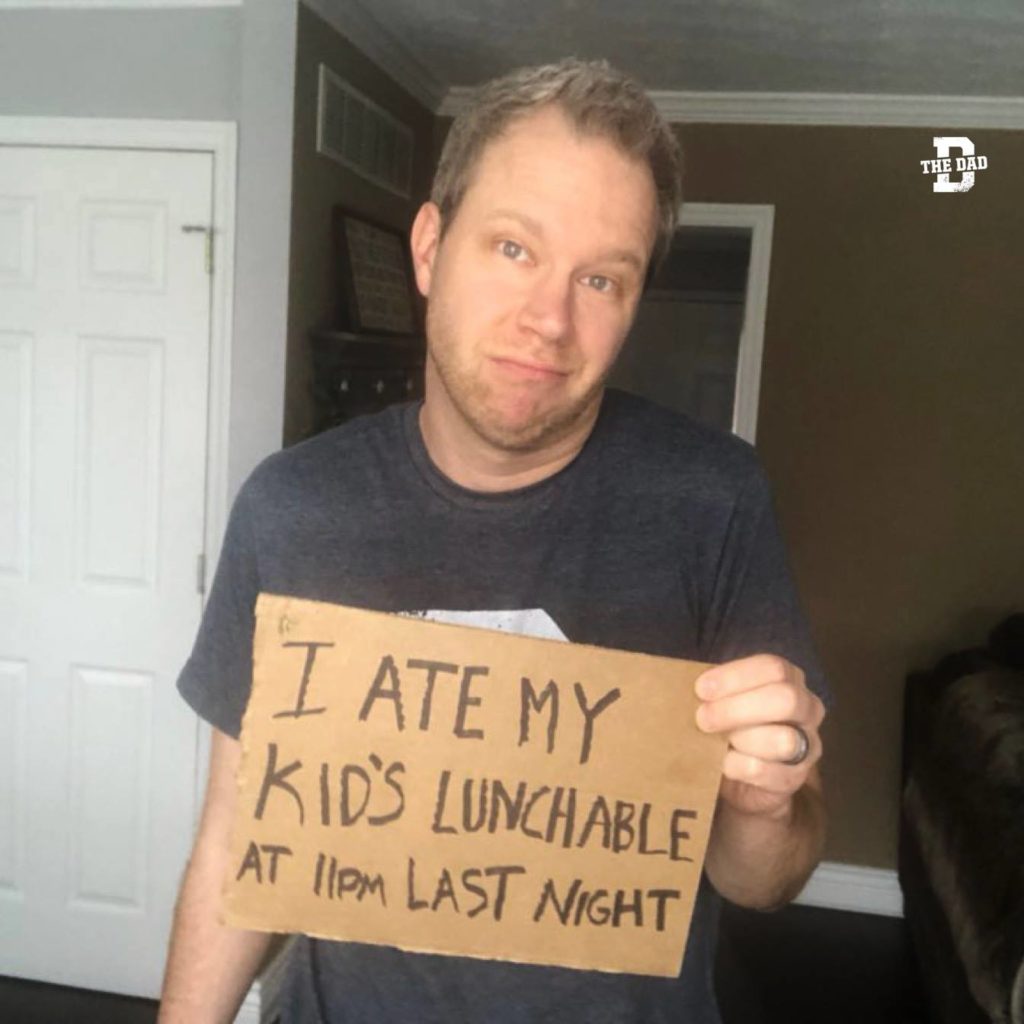 "I ate my kid's Lunchable at 11pm last night" confession, food, snack