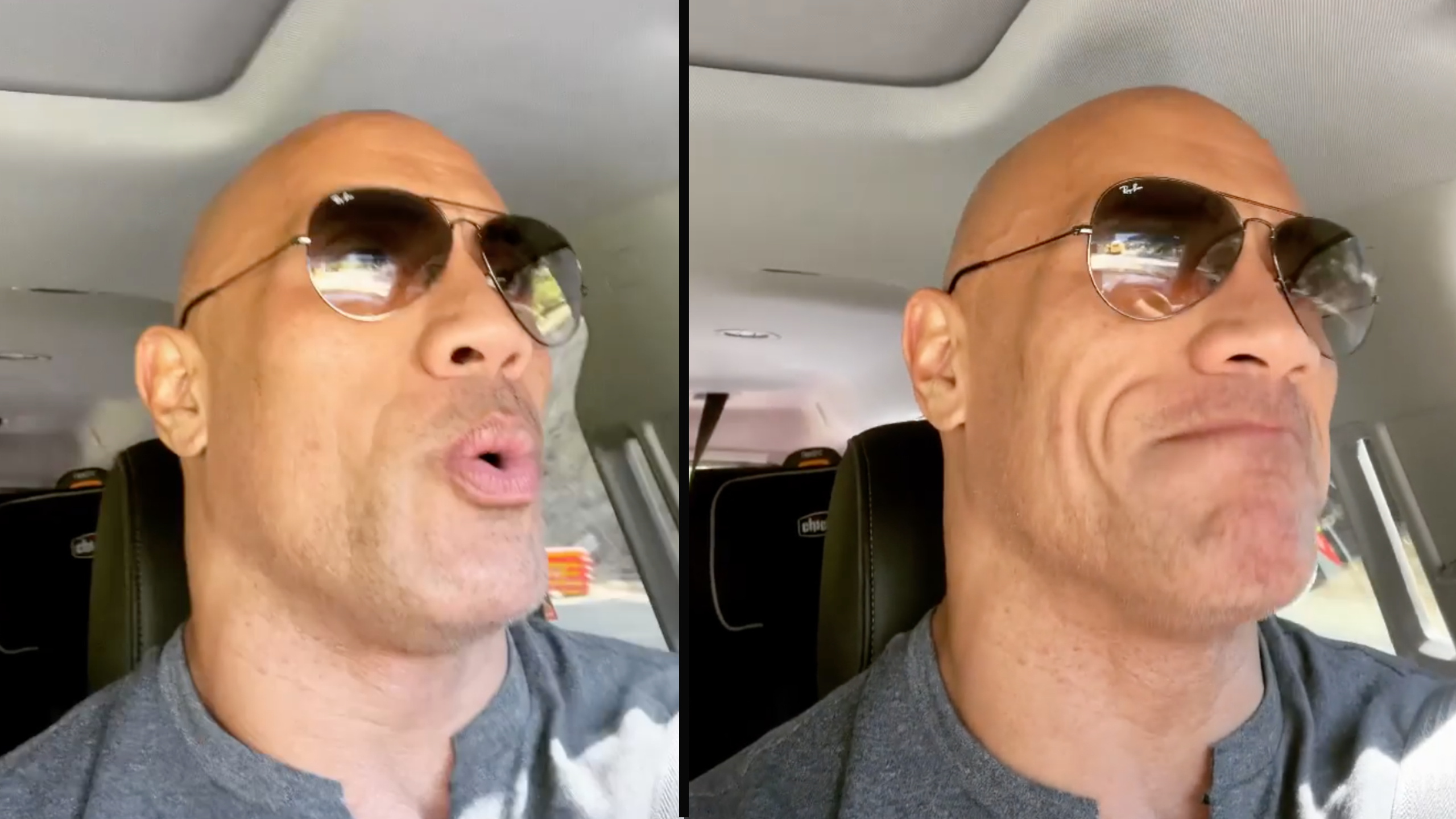 The Rock Eyebrow Raise In Jimmy Fallon GIF