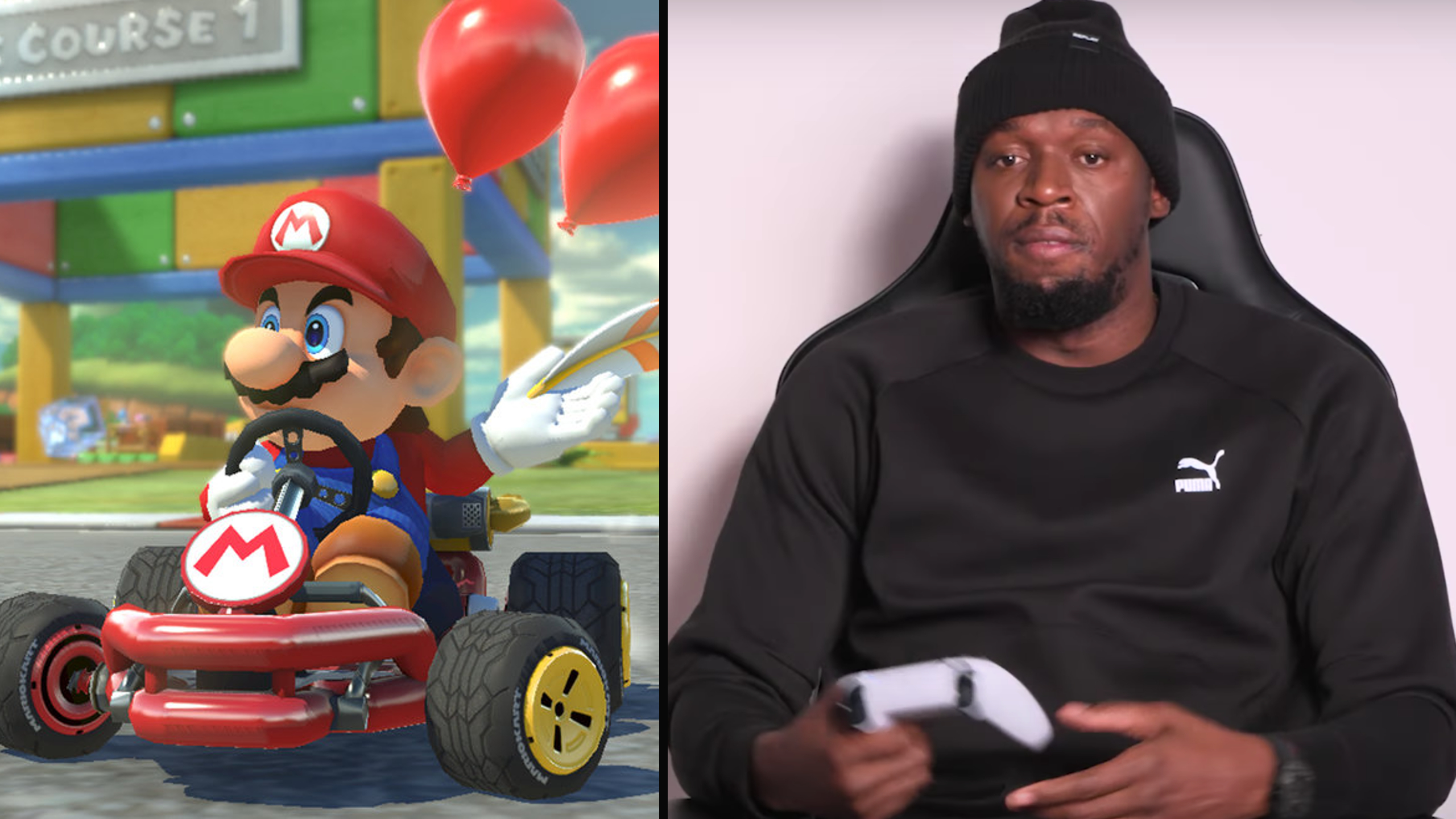 Mario tells that is the best moment to do a kart race on Make a GIF