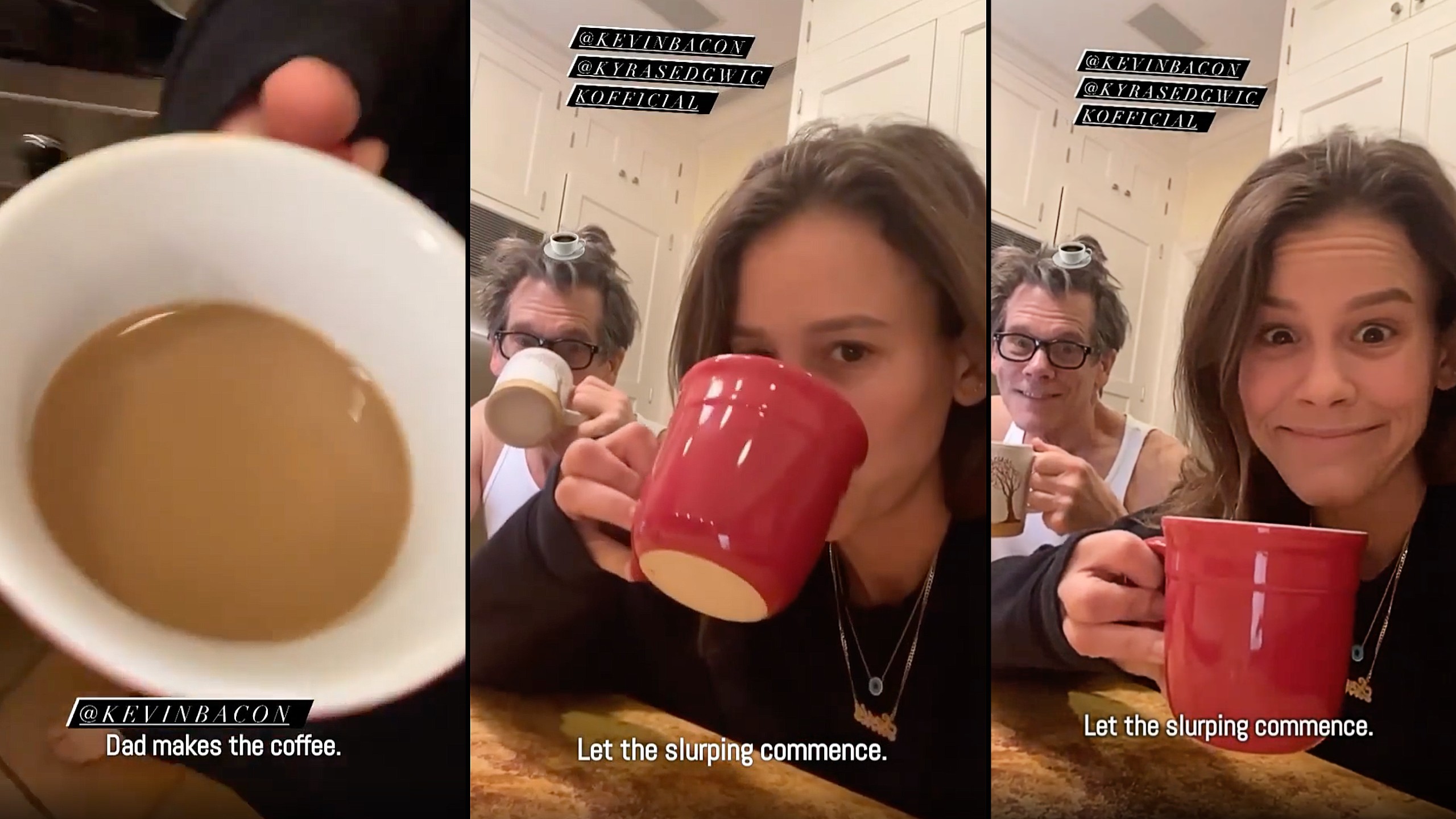 Kevin Bacon and His Daughter Share Adorable Morning Routine at New York Home